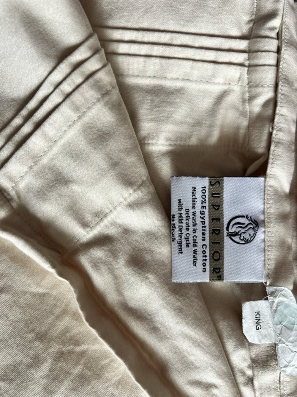 SUPERIOR King Size Flat Sheet 100% Egyptian Cotton Tan Tailored LUXURY Bedding